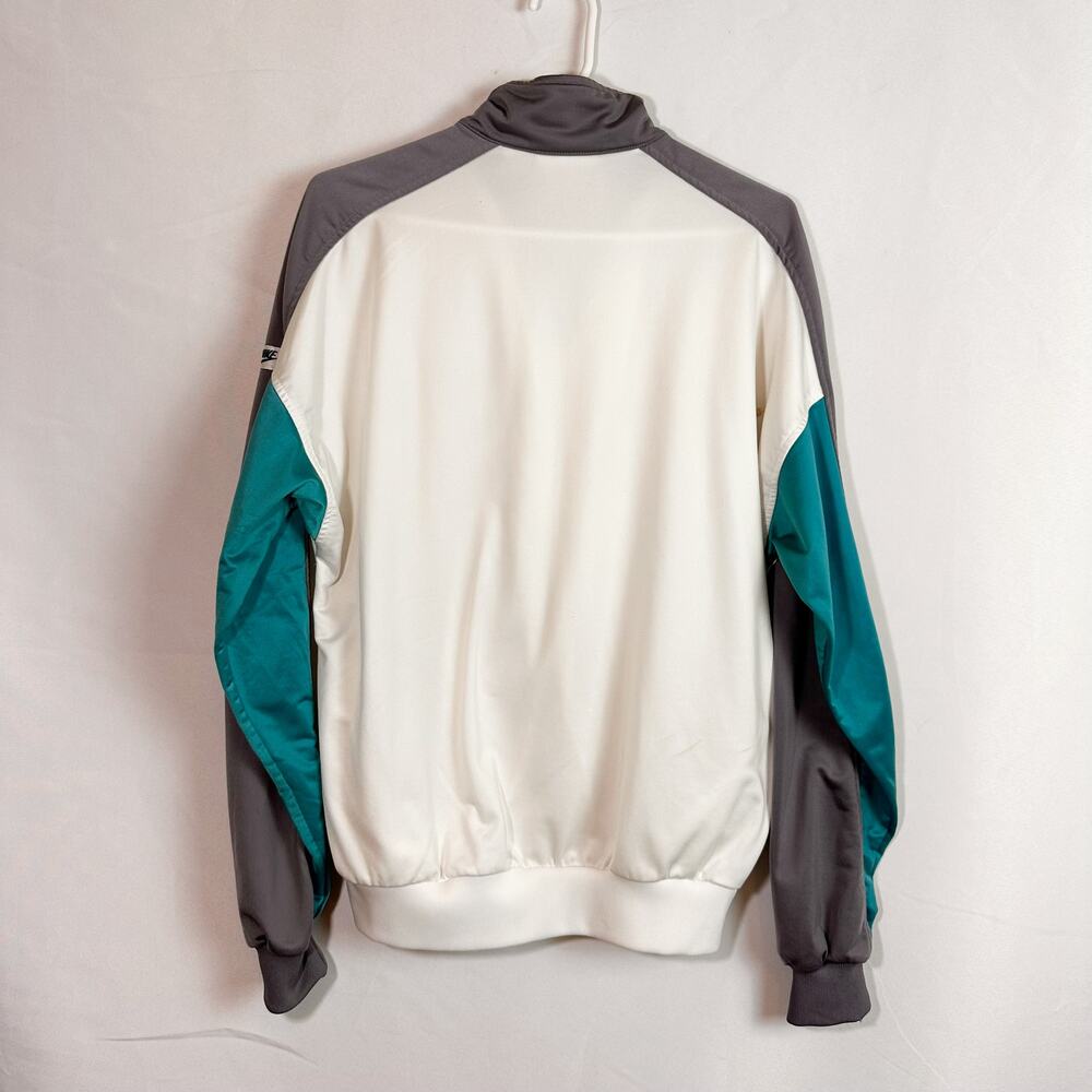 VINTAGE NIKE Tracksuit Bomber Jacket Colorblock White Grey … - Picture 5 of 6
